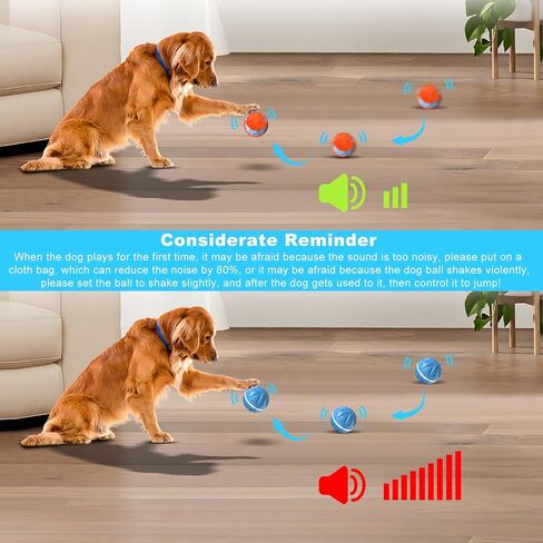 Interactive Dog Toys Ball Ultra Ball Dog Toy, Active Rolling Ball with Remote Control LED Lights, Durable Rubber Peppy Pet Ball for Medium Large Dogs Boredom, Automatic Moving, 3.2-in Green in Saudi Arabia