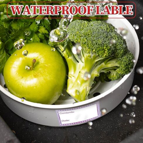500 PCS Removable Freezer Labels, Food Date Labels Freezer Labels, Jam and Jelly Jar Blank Labels, Waterproof Oil Resistant Canning Labels Multicolor Easy-to-distinguish Freezer Paper Labels in Saudi Arabia