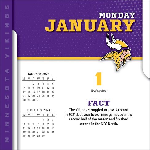 Turner Sports Minnesota Vikings 2025 Box Calendar (25998053047) in Saudi Arabia