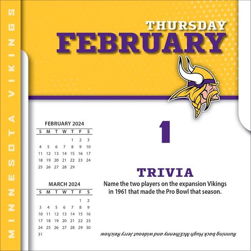 Turner Sports Minnesota Vikings 2025 Box Calendar (25998053047) in Saudi Arabia