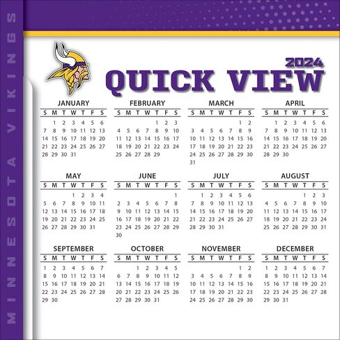 Turner Sports Minnesota Vikings 2025 Box Calendar (25998053047) in Saudi Arabia