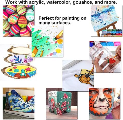مجموعة فرش رسم فنية مكونة من 20 قطعة من ترانسون للرسم على الصخور بألوان مائية من الأكريليك in Kuwait