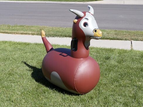 Hearthsong Hop N Go Inflatable Unicorn Riding Bouncy Hopping Toys for Kids Ages 5+ - Ride On Bouncer Animal Hopper Jumping Toys for Outdoor Games in Saudi Arabia