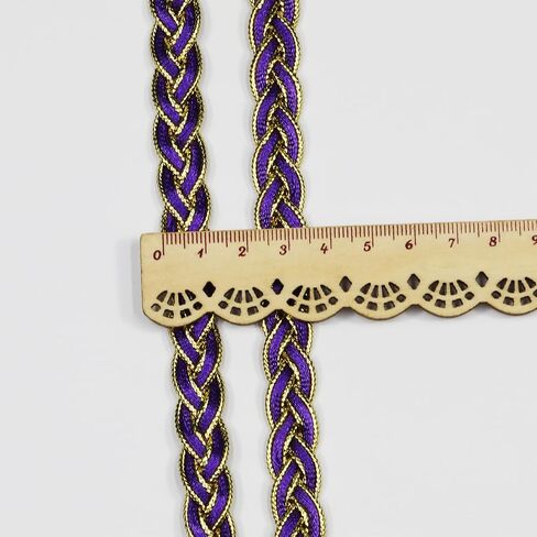 Gimp Braid Trim 9.5 Yards 12mm/0.47in Purple Braid Trim Fabric Decorative Webbing for All Kinds of Sewn Garments, Curtains,Lampshade, Sofa DIY Sewing and Crafting (Purple) in Saudi Arabia