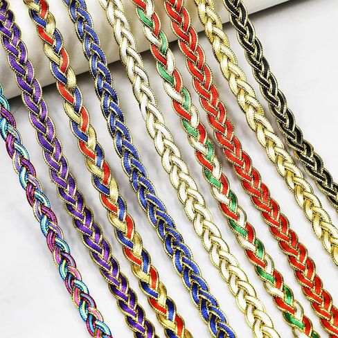 Gimp Braid Trim 9.5 Yards 12mm/0.47in Purple Braid Trim Fabric Decorative Webbing for All Kinds of Sewn Garments, Curtains,Lampshade, Sofa DIY Sewing and Crafting (Purple) in Saudi Arabia