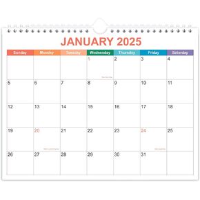 Calendar 2025-2026, Wall Calendar 2025-2026 from July 2025 - December 2026, 18 Months Calendar with Premium Paper, Twin-Wire Binding & Hanging Hook, 8.5" x 11", Green