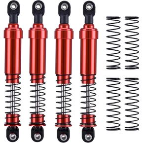 120mm Metal 1/10 RC Crawler Shocks Absorber Springs Pre-Oiled for Gen7 Gen8 SCX10 1/10 TRX4 Upgrades (Red)