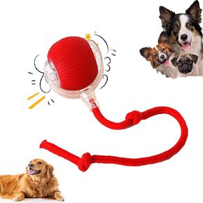 Interactive Rolling Dog Ball,Interactive Rolling Ball Dog Toy,Interactive Rolling Ball Dog Toy,Electric Dog Ball Toy,Electric Dog Ball,360° Smart Automatic Rolling Pet Ball(Red)