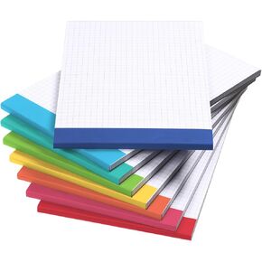 Jetec Small Note Pads 5 x 8 Inch Mini Notebook Double Sided Memo Pads Pocket Notepad Assorted Colors 50 Sheets Graph Paper Notebook for Drawing Journaling Sketching Planner(Grid,8 Pcs)