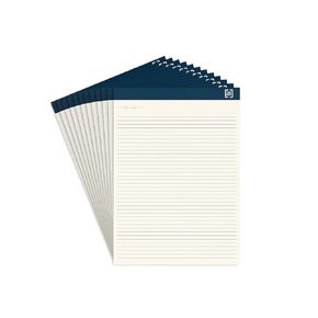 TRU RED Notepads, 8.5-inch x 11.75-inch, Narrow Ruled, Ivory, 50 Sheets/Pad, 12 Pads/Pack (TR58195)