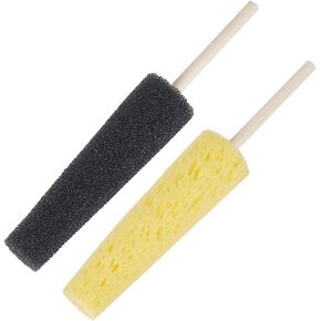 BENECREAT 2 Colors Pottery Sponge for Clay, Ceramic Throwing Stick Pottery Trimming Tools Clay & Pottery Sculpture for Artist Clay and Pottery Sponge Holder