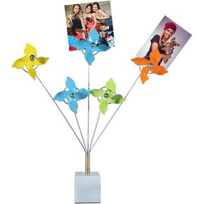 5-Branch Flower Desktop Photo Holder Clips, Card Picture Display Stand Photo Tree Stand Holder for Memo Paper Note Photo Christmas Wedding Number Card Display