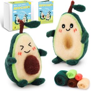 OEHPICC Avocado Needle Felting Kit,Needle Felting Starter Kit,Needles Felting Kit with Basic Felt Tools and Instructions for DIY Felting Starters