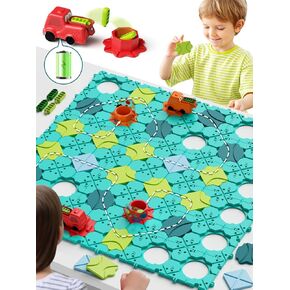 Logic Road Builder Kids Toys, Large Puzzle Stem Board Games for 4 5 6 7 Year Old Boys Girls, Educational Montessori Toys Birthday Gifts for Age 4-8 Year Old