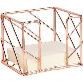 Rose Gold Sticky Note Cube Holder, Memo Note Cube, Post Note Desk Organizer, Notepad Holder, for Home, School, Desk Supplies.