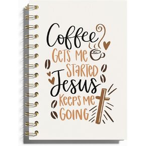 Inspirational Christian Notebook - Christian Gifts Journal, Daily Prayer Journal, Spiral Bible Notebook, Christian Gifts Journal, Spiritual Journal for Women, 5.5x8.3 Inches