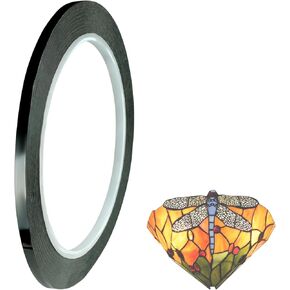 Black PET Stained Glass Sticker Leads Stained Glass Supplies for Glass Painting Window Surface Gallery (Extra Narrow 3mm 216ft)