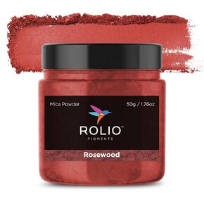 Rolio Premium Mica Powder - Scarlet (50G / 1.76oz) - 1 Jar of Red Pigment Powder for Epoxy Resin, Dye, Soap Making, Nail Polish, Paint, Candle Making, Bath Bombs, Slime