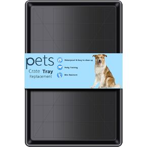 2Pcs Dog Crate Tray 47inch - ChewProof Replacement Pan, Easy to Clean, Easy to Assemble,Ideal for Potty Training - Perfect for Pet Crates & Kennels (Tray 47" fit 48" Crate)