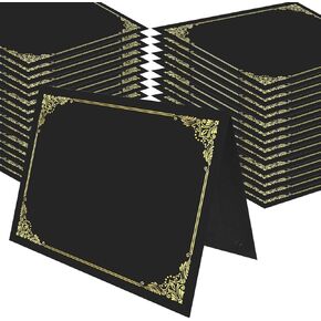 Certificate Holders(30 Pcs), Diploma Holder Gold Foil Border, Diploma Cover 8.5" x 11" for Certificate Paper,Document,Award certificates,citizenship Certificate,Black