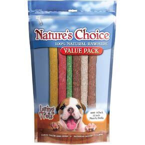 Loving Pets Nature's Choice White Rawhide Retriever Rolls, 10"