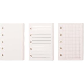 3 Pack A8 Refill Paper Loose Leaf Paper 120 Sheets Refillable Planner Binder Paper M5-5 Hole Mini Binder Paper 2.64''x4.09'' Filler Paper Vertical Line&To Do List&Weekly Plan