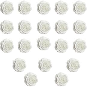 20 PCS Flower Lace Patch 3D Flower Lace Embroidery Appliques Lace Flowers Applique for Clothing Repair and Decoration, Bag Repair and Decoration, Hair Accessories, handicrafts