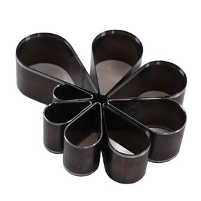 Garosa 8Pcs Leather Cutting Dies Set Alloy Steel Leather Punching Tool Teardrop Shape Leather Punching Die Set for DIY Leather Craft Wood Chisels