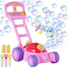 Upgraded Bubble Lawn Mower for Toddlers1-3, Kids Bubble Blower Machine, Birthday Easter Gifts Party Favors Outdoor Bubbles Toys for Preschool Baby Boys Girls Age 1 2 3 4 5 6 Year Old