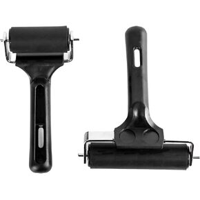 2-Pack Brayer Rollers for Crafting - 4-Inch & 2.2-Inch Rubber Rollers for Printmaking, Ink Rolling, Painting, Print Glue, and Stamping Tools