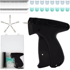 Mini Stitch Gun for Clothes,Quick Clothing Fixer Gun,Fine Stitch Gun Contains Storage Box,6 Needles, 1200 0.5/0.8mm Black White Fasteners,100 Bear Buckles,Stitch Gun for Clothes.(Pink)