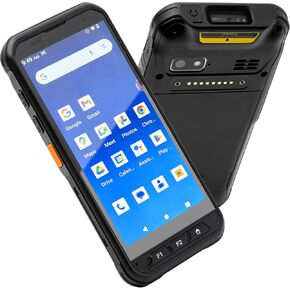 Volcora Android ماسح الباركود مع مسدس قبضة المخزون ماسح الباركود Ip67 PDA Android 12 الماسح الضوئي المحمول 1D / 2D QR Zebra Scanner 4G WiFi متين لمستودع المخزون