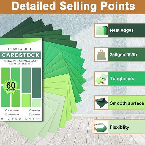 60 Sheets White Shimmer Cardstock 8.5 x 11 Inch, 250gsm/92lb Heavyweight Paper for DIY Card Making, Greeting Card, Business Cards, Office Printing, Certificates Paper in Saudi Arabia
