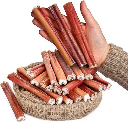 Bully Sticks for Dogs 20 Count (Pack of 1) 6 inch | Premium Beef Pizzle | 100% Beef Dog Treats | Bully Pizzle | All Natural Dog Chews | Beef Snaks for Dog | Bully Sticks Easy to Digest in Saudi Arabia