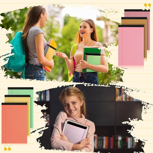 Fuutreo 12 Pcs 5" x 8" Legal Pad Writing Notepads 50 Sheets Small Legal Pad Narrow Ruled Multiple Color Lined Paper for School College Office Supplies Work (Macaron Colors) in Kuwait
