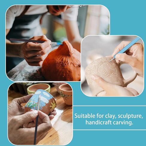 Silicone Sculpting Tools, Pottery Tools, Clay Tools, Clay Sculpting Tools, Clay Tools Sculpting with 15 PCS Modeling Dotting Tool, Embossing Tool for Modeling, Nail, Painting in Saudi Arabia