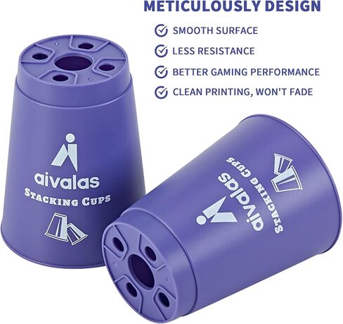 Stacking Cups, Quick Stack Cups Game with 12 PCS Stacking Cups & Durable Carry Bag, Classic Stacking Games for Kids Adults Family(Red) in Saudi Arabia