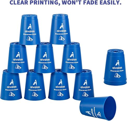 Stacking Cups, Quick Stack Cups Game with 12 PCS Stacking Cups & Durable Carry Bag, Classic Stacking Games for Kids Adults Family(Red) in Saudi Arabia