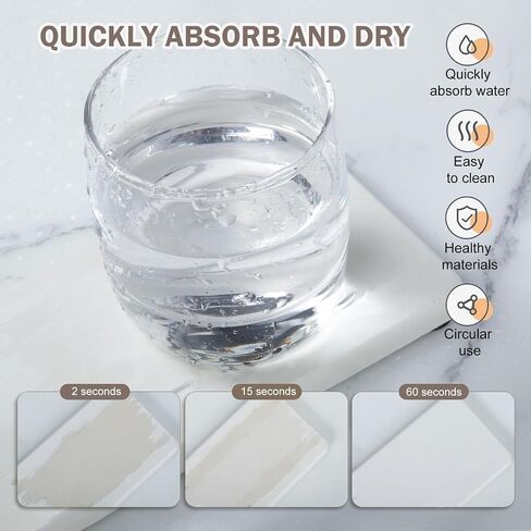 6PCS Fast Drying Diatomite Stone Sink Tray, Stone Drying Tray for Bathroom Counter, Stone Soap Tray for Kitchen Sink, Water Absorbing Coasters, Diatomite Soap Dish, Water Absorbing Stone Tray for Sink in Saudi Arabia