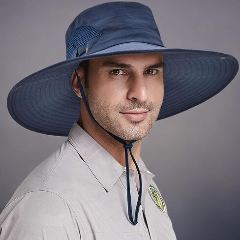 Wide Brim Fishing Sun Hat for Men Women, UPF 50+ Waterproof Bucket Boonie Hat Hiking Camping Safari Garden Beach in Saudi Arabia