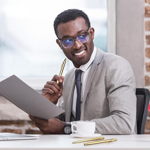 مجموعة من 150 قلمًا ذهبيًا من Fuutreo، أقلام معدنية ذهبية كبيرة الحجم، أقلام حبر جاف رفيعة قابلة للسحب، قلم حبر جاف لعيد الميلاد مع حبر أسود، أقلام معدنية صغيرة مخروطية لحفلات زفاف عيد الميلاد، 1.0 مم in Saudi Arabia