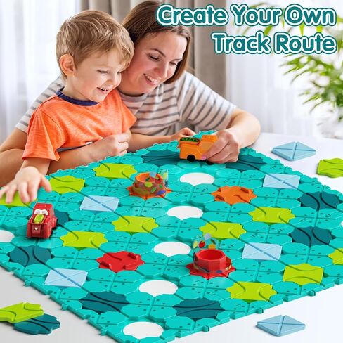 Logic Road Builder Kids Toys, Large Puzzle Stem Board Games for 4 5 6 7 Year Old Boys Girls, Educational Montessori Toys Birthday Gifts for Age 4-8 Year Old in Kuwait
