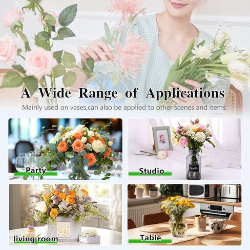 حامل ترتيب الزهور، BENOSPACE 3 قطع من الفولاذ المقاوم للصدأ شبكة زهور قابلة لإعادة الاستخدام مع 10 قطع مشبك ترتيب أسلاك الزهور الفضية لمزهرية سيقان الزهور باقة تثبيت النباتات لوازم أدوات الضفدع in Kuwait