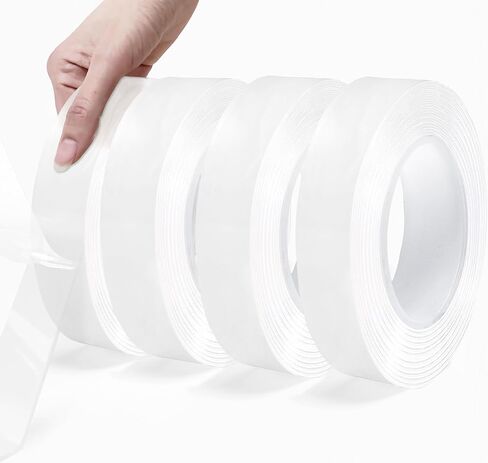 Valley'sYuMiao 2Rolls, Nano Double Sided Mountinging Tape, Adhesive-self Heavy Duty Tape, 2 Sides Sticky Tack Tape for Painted Walls AC Hanging Clear, 0.6in×10fts, 20fts Total Long in Kuwait
