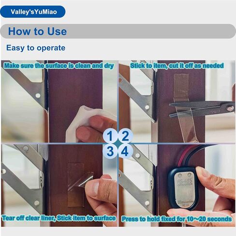 Valley'sYuMiao 2Rolls, Nano Double Sided Mountinging Tape, Adhesive-self Heavy Duty Tape, 2 Sides Sticky Tack Tape for Painted Walls AC Hanging Clear, 0.6in×10fts, 20fts Total Long in Kuwait