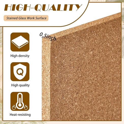Juexica 4 قطع لوازم الزجاج الملون مجموعة 12 × 12 مقاومة للحرارة 1/2 سميكة الزجاج الملون سطح العمل 2 حامل الزجاج الملون تخزين رف الزجاج الملون FID الملمع مجموعة أدوات الزجاج الملون in Kuwait