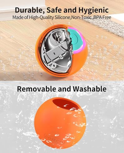 ROJECO Intelligent Interactive Cat Toys Ball with 3 Interactive Modes & LED Lights,Automatic Cat Moving Rolling Ball for Indoor Cat Kitten,Smart Cat Toy Self Rotating Ball Birthday Gift(2Pack) in Saudi Arabia