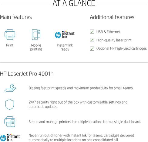 HP LaserJet Pro 4001n Black & White Printer (Renewed) in Saudi Arabia