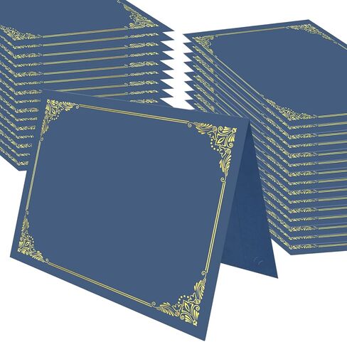 Certificate Holders(30 Pcs), Diploma Holder Gold Foil Border, Diploma Cover 8.5" x 11" for Certificate Paper,Document,Award certificates,citizenship Certificate,Black in Saudi Arabia