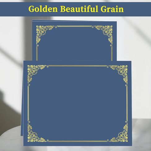 Certificate Holders(30 Pcs), Diploma Holder Gold Foil Border, Diploma Cover 8.5" x 11" for Certificate Paper,Document,Award certificates,citizenship Certificate,Black in Saudi Arabia